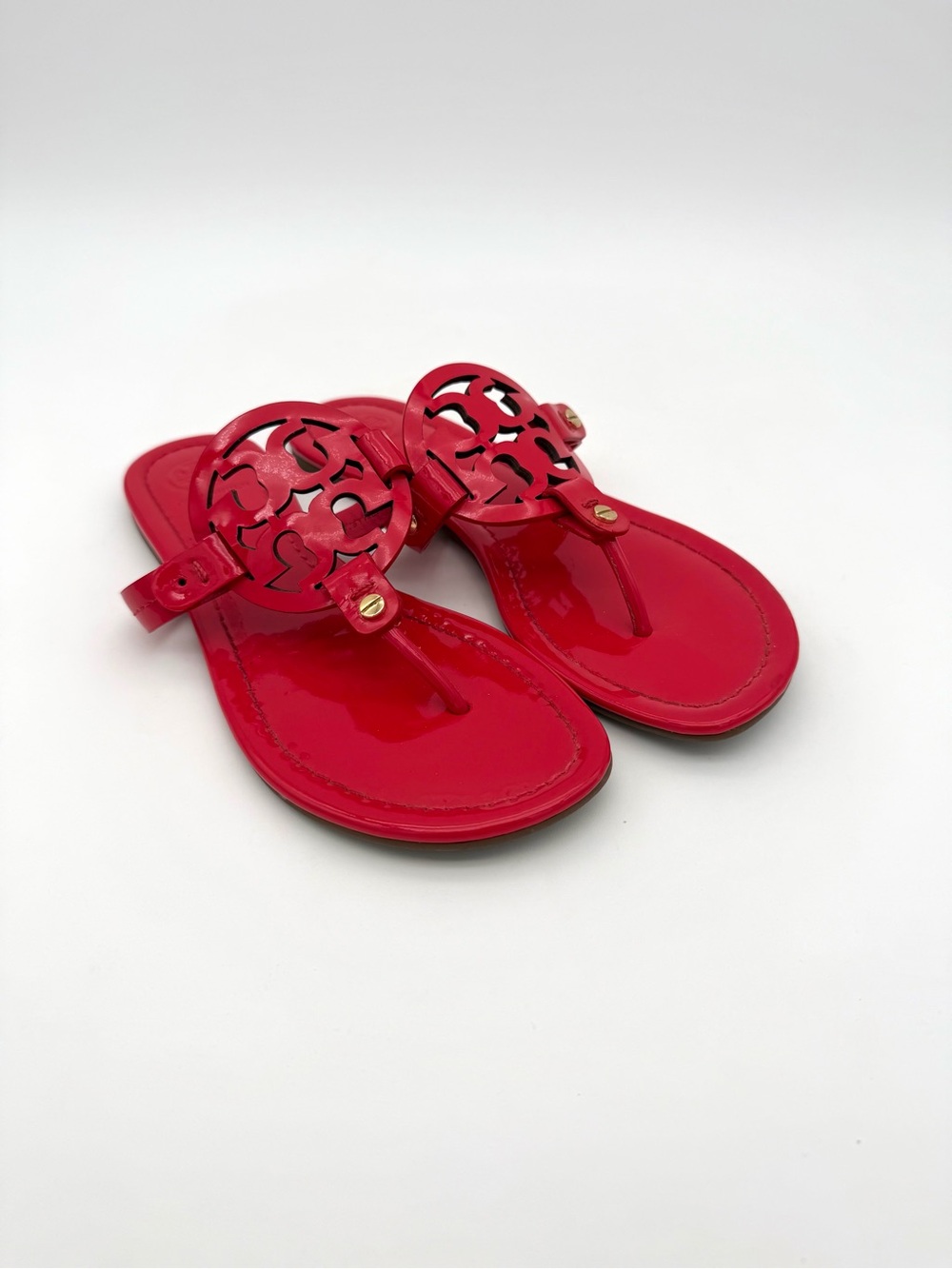 Tory Burch Women’s Flats Slides Sandals Flops Size 6 Shoes Red